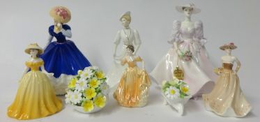 Collection of six Ladies including Royal Doulton figure of the year 'Mary' HN3375,