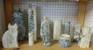 Carne Pottery Collection, thirty pieces various styles, signed and numbered by John Beusmans, the