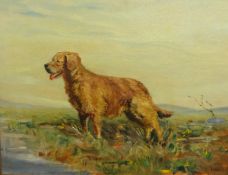 D.U.Soissuns, pair of oil on boards, 'Dog Studies', 58cm x 75cm