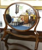 A mahogany framed dressing table mirror.