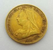 Victoria, gold half sovereign, 1893.