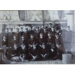 An original black and white photograph of a Naval Crew together with a coloured photograph