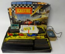 Scalextric Set 80, boxed and a quantity of accessories.