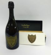 A bottle of Cuvee Dom Perignon Vintage 1990, boxed