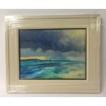 Richard Lannowe-Hall, 'Gull Rock Seascape', 30cm x 40cm.