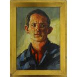 Robert Lenkiewicz (1941-2002) early oil on canvas 'Portrait David Lois Helingoe', a project work,