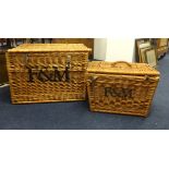 Two Fortnum and Masons wicker hampers.