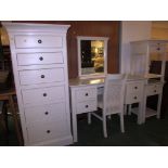 WILLIS AND GAMBIER CONTEMPORARY BEDROOM SUITE COMPRISING TALL SIX DRAWER CHEST, FOUR DRAWER DRESSING