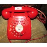 VINTAGE RED DIALER TELEPHONE