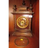 WOODEN CASED MANTLE CLOCK (A/F)