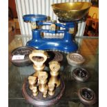 FREDRICK HILL BIRMINGHAM WEIGHING SCALES WITH SELECTION OF WEIGHTS