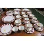 LARGE SELECTION OF SHELLEY AND ROYAL IMPERIAL TEA WARE OF SAME PATTERN