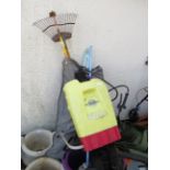 GARDEN HAND TOOLS, MOP AND BUCKET AND BACKPACK SPRAYER