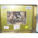 BAXTER PRINT 'NEWS FROM AUSTRALIA' IN GILT FRAME