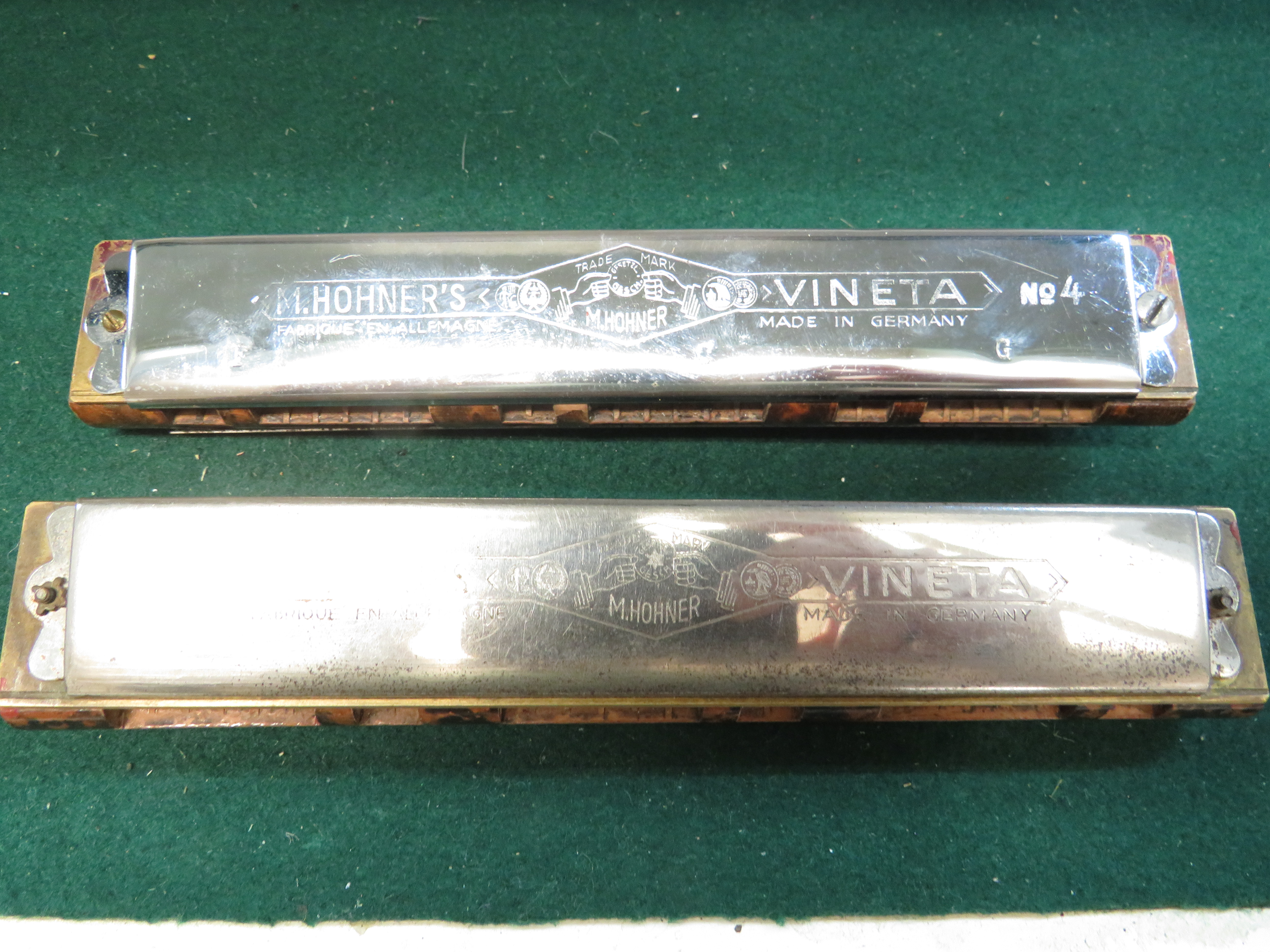 TWO HOHNER NO. 4 MOUTH ORGANS