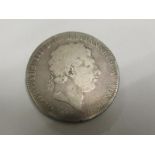 Silver George III Crown 1819, worn