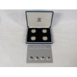 Royal Mint 2004 United Kingdom Silver Proof Pattern Collection, four patterns illustrating