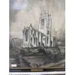 Frank Greenwood - Liverpool Cathedral, ink and wash, (53cm x 44cm), signed lower right, F&G, gilt