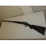 Double barrelled shotgun marked S J & D F Perl Memel (a/f)