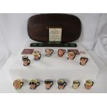 Royal Doulton Charles Dickens Miniature Character jugs - a set of twelve to celebrate the 170th