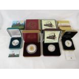 Four Australian commemorative coins - Royal Australian Mint 150 years of steam railways