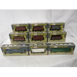 Nine boxed 00 gauge Wren Railways wagons - three W4318X, one W4324, one W432P, one W5001X, one