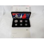 Royal Mint The Britannia 2016 United Kingdom Six-coin silver proof set, in black presentation