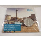 Royal Mint Trafalgar Square 2016 UK £100 fine silver coin