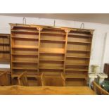 A 21st century bespoke study bookcase made from oak felled near Honiton in 2000, designed by John