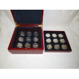Royal Mint Channel Islands The Golden Age of Steam five pound silver proof coin collection (eighteen