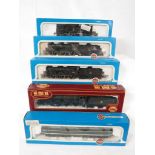 Four boxed 00 gauge Airfix Railway System trains - two 54123-9, one 54151-4 and one 54101-9; and