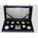 Royal Mint The Queen's 80th Birthday Collection A Celebration in Silver (nine coins plus Maundy