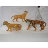 Beswick tiger '95', Beswick lioness and Beswick lion cub