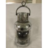A McWhirter & Roberts of London 'mast head' ship's lantern with loop handle (height 38cm)