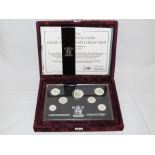 Royal Mint 1996 United Kingdom Silver Anniversary Collection containing silver Proof versions of the
