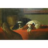 After Sir Edwin Henry Landseer (1802 - 1873) - 'The Cavalier's Pets', oil on canvas, (49.5cm x 74.