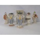 Five Royal Doulton 'The Snowman gift collection' figures - two 'Stylish snowman', one 'Cowboy