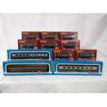 Three boxed 00 gauge Airfix Railway System carriages and wagons - one 54256-8, one 54200-5 and one