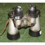 PAIR OF VINTAGE BINOCULARS, POSSIBLY NAVAL (A/F)