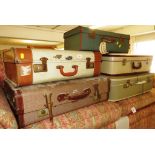 FIVE VINTAGE TRAVEL CASES