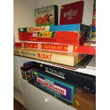 ASSORTED GAMES INCLUDING TOTOPLOY, CAMELOT AND PICTIONARY (THREE SHELVES)