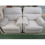 G-PLAN WATSON LIFT AND RISE ELECTRIC RECLINER IN 'C293 TANGO ICE' FABRIC UPHOLSTERY, LESS THAN TWO