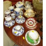TWO PARAGON TEA CUPS AND SAUCERS AND OTHER ASSORTED TEA WARE