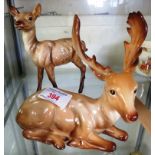 BESWICK POTTERY STAG NUMBERED 954 AND BESWICK DOE