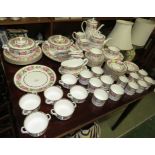 ROYAL WORCESTER 'ROYAL GARDEN' DINNER, TEA AND COFFEE WARE INCLUDING LIDDED TUREENS, SERVING