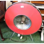 VINTAGE DISC SHAPED ELECTRIC ROOM HEATER (SOLD AS ANTIQUE ITEM ONLY)