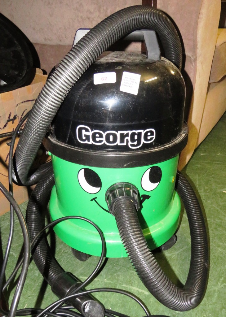 GREEN 'GEORGE' WET AND DRY VACUUM CLEANER WITH ACCESSORIES