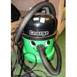 GREEN 'GEORGE' WET AND DRY VACUUM CLEANER WITH ACCESSORIES