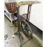 VINTAGE CAST METAL UPRIGHT PEDAL OPERATED MACHINE STAND