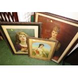 THREE FRAMED PORTRAIT PRINTS